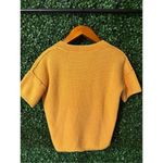 Sundance  Yellow Orange Short Sleeve Sweater Top Size Medium Photo 3