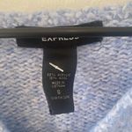 EXPRESS blue long sleeve tie up sweater with hole details Photo 4