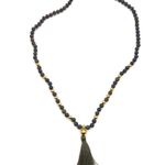 Gorjana  Wooden & Gold Tone Beads w/ Silk Tassel Photo 2