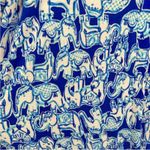 Lilly Pulitzer Ophelia Long Sleeve Elephant Print Blue White Dress Size Small Photo 5