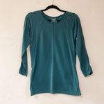 Athleta  Footless Seamless Long Sleeve Shirt in Lagoon Teal Small Photo 2
