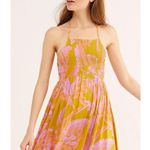 Free People  Floral Tropical Smocked Maxi Dress Sleeveless Womens Size XS Photo 2