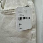 Free People NWT  Great Heights Frayed Skinny Jeans Distressed Ivory Size 27 Photo 3