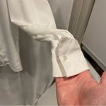 Vintage 80’s semi sheer silky white mesh wide collar flowy blouse wrap button Size 12 Photo 6