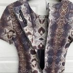W118 By Walter Baker Women’s Dress Snake Print Back Zip Short Sleeve Small Photo 7