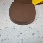 Kate Spade Women's Cece Patent Logo Slip-On T-Strap Sandals Yellow Show NEW Sz 8 Photo 11