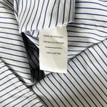 Victoria Tomas French Striped Cotton Button Down Shirt Blouse Size 4 US 36 FR White Photo 6