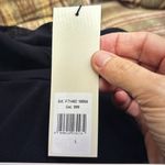 Fuzzi black mesh fold over straight leg pants lg beautiful Photo 2