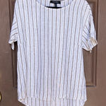 Ellen Tracy  Women's Beige Striped Blouse Photo 0