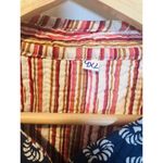 Kantha Blue Indigo Printed Cotton Jacket Size XL Reversible Handmade India Boho Photo 4