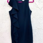 Cinq à Sept Cinq a Sept Kimberlin ruffled black cocktail mini dress size 6 small Photo 5