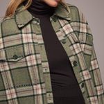 ZARA  WOOL BLEND PLAID OVERSHIRT FRINGED STUDS KHAKI SHACKET NEW SIZE XS NEW Photo 11