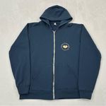 Santa Cruz Yoga Breathing Navy Blue Full Zip Graphic Hoodie Sweatshirt Women’s L Size L Photo 2