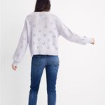 Madewell Women’s Floral Pointelle Pullover Pink Cotton Sweater Sold Out Online L Photo 2