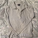Banana Republic J. Crew Light Gray V-Neck Ribbed Polo Photo 0