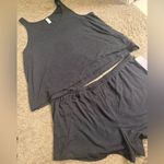 Stars Above Charcoal Grey Slub Knit Tank & Shorts Set - size XL Photo 4