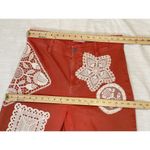 Paige Nellie Culottes Jeans Orange Poppy Doilie Lace Embellished Womens Size 30 Photo 1