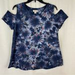 Style & Co Patriotic Red White & Blue Cold Shoulder Top Women’s Size Medium Photo 74