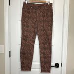 easel  Snakeskin Print Distressed Pants‎ Skinny, Raw Hem, Cotton Women's Large Photo 1