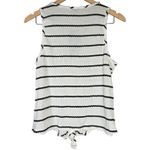 Paper Crane  Womens Waffle Knit Tank Top Nautical‎ Button Front Tie S NWT Photo 1