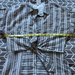 Polagram NWT Bohme Boutique 100% Cotton Button Down Midi Dress Size Small Stripped Blue Photo 9