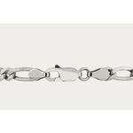 Boutique NEW Unisex Rhodium Plated 925 Sterling Silver Figaro Chain Bracelet, 8” Photo 7