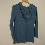 J. Jill Blue Hooded Tunic Sweater Ribbed Size Small‎ Petite Photo 2