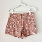 Ulla Johnson  Riley Floral High Waisted Shorts Sandalwood Brown Women's Size 2 Photo 2