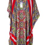 NWT Gypsie Blu Kaftan House Dress Beach MuMu OS Fits Most Multicolor Long Multiple Photo 0