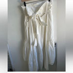 Maeve  NEW‎ WITH TAGSHigh Low Strapless Midi Dress medium boho bridal wedding Photo 3