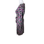 Diane Von Furstenberg  alame Julian teal pink black wrap  Sz 2 dress Photo 3