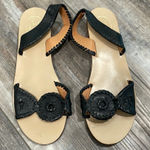 Jack Rogers  Liliana Black Leather Sandals Photo 0