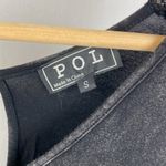 POL  Gray Sleeveless Crochet Accent A Line Swing Tank Top S Photo 2