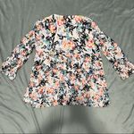 French Connection  Pink Floral Zip Up Blouse EUC M Photo 4