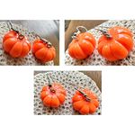 Pumpkin Earrings Thanksgiving Fall Festive Harvest New Handmade Dangle Hooks Orange Photo 4