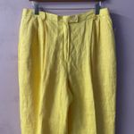 Harvé Benard Vintage  Yellow 100% Linen Trousers Size 16 NWT Photo 10