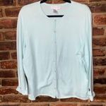 Sutton Studio Light Baby Blue Button Down Cardigan Sweater Women's Size 0X Photo 0