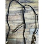 Stella & Dot Reese Sparkle Rhinestone Gold Tone Necklace Leather Tie Adjustable Photo 5