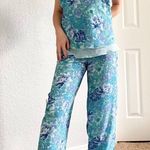 Gloria Vanderbilt  Blue Floral Silky Pajama Set Photo 1