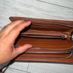 Crocodile women’s Embossed Brown Wallet \ clutch brand new never used Photo 7