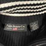 Ralph Lauren Vintage Y2K Polo Jeans Co  Women Turtleneck Sweater Black Ribbed L Photo 4