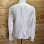Cupcakes and Cashmere  White Open Blazer Linen Tencel Medium Photo 4