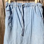 Bill Blass Vtg  Denim Skirt Light Blue Maxi Tiered M Y2K Photo 1
