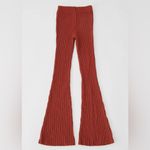 Urban Outfitters White Uo Rosie Rib High-waisted Flare Pant Photo 1