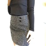 The Limited  Tweed Mini Skirt Black and White Photo 4
