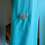 Susan Graver Turquoise Blue Light Material Blouse SZ M With Pockets V Ne… Photo 5
