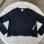 Artisan NY Blue Knit Cardigan with Fringe Detail Photo 0