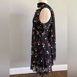 Vintage‎ Polka Dot Dress with Scarf Size 7 Black Photo 2