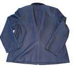 The Petite Concept By Devon Suit Women's 16 Navy Denim Look Union Made USA VTG Blue Size 16P Photo 5