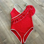 Lovers + Friends  Red Chica One Piece Swimsuit Sz S Photo 4